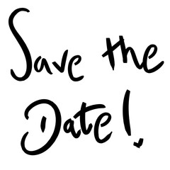 Save the date calligraphy letter style