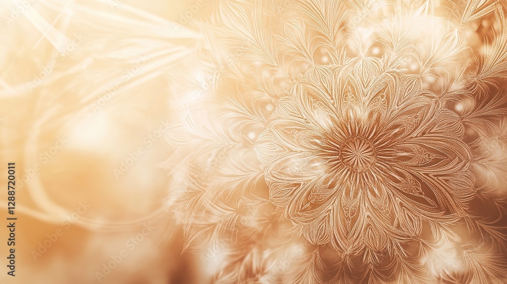 Poster intricate frost patterns adorn a winter window pane