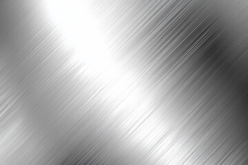 Silver Brushed Metal Texture Background Diagonal Lines Shiny Metallic Surface Grey Gradient