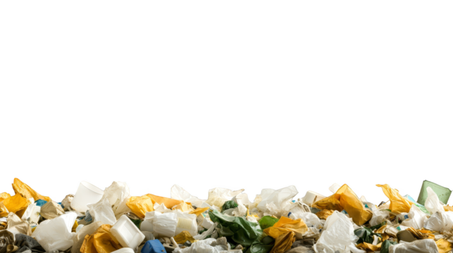 Overflowing landfill site, a stark reminder of the waste management crisis and environmental impact