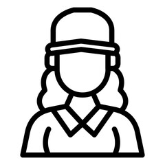 Cashier Female Vector Icon