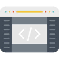 Browser Coding Icon Vector Element