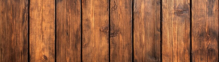 Fototapeta premium A textured wooden surface showcasing rich brown tones and natural grain patterns, ideal for rustic designs.