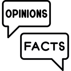 Obraz premium Fact Opinion Icon Vector Element