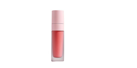 Glossy lip color in a sleek container, set against a minimalist background, highlighting beauty