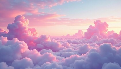 Soft pink hues spread across a serene horizon, soft, nature, clouds