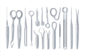 Medical Instruments Collection for Surgical Procedure Use and Education