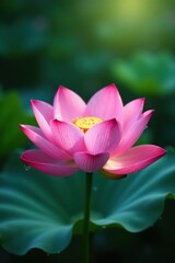 Delicate water droplets cling to the lotus flower's petals softly falling, droplet, botanical, gentle