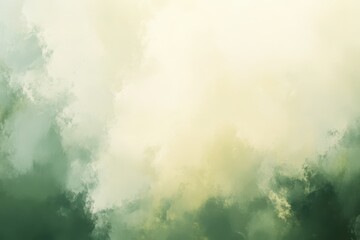 Abstract Soft Green Cloud Background with Gentle Light Hues