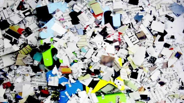 Fake news with wooden letters and cut-up old newspaper