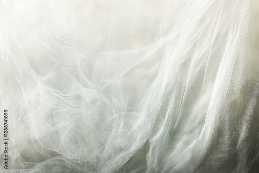 Poster ethereal abstract background with soft flowing fabric textures