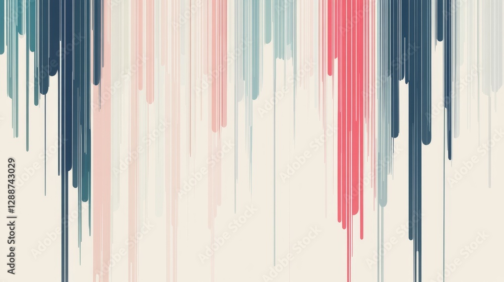 Poster modern aesthetic in graphic design clean abstract line patterns and parallel designs