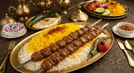 Middle Eastern Kebab Platter – A Traditional Egyptian Feast