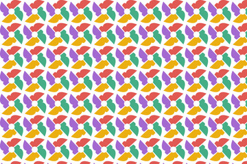 Colorful abstract shape doodle collection. Funny geometric seamless pattern design. Creative element set in hand drawn style. 