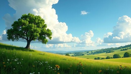 Fototapeta premium Low-hanging clouds casting dappled shadows on a landscape, dappled shadows, sky