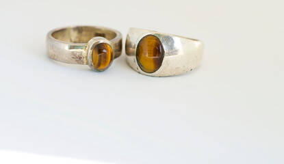 TigerEye stone rings
