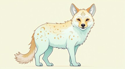 Obraz premium Cute minimal animal easter egg page with pastel colors soft environment whimsical viewpoint