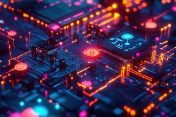 Obraz premium Revolutionary economic impact of digital currency innovations in technology conceptual illustration high-tech environment close-up perspective