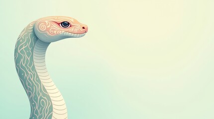 Fototapeta premium Cute minimalist easter egg animal design pastel colors page background serene environment