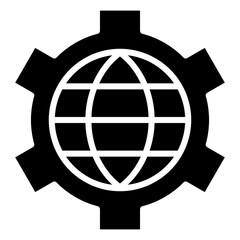 Globe Glyph Icon