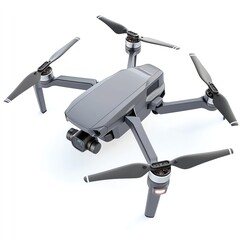 Isolated on white background 3D rendering. Aerial drone with four propellers.
