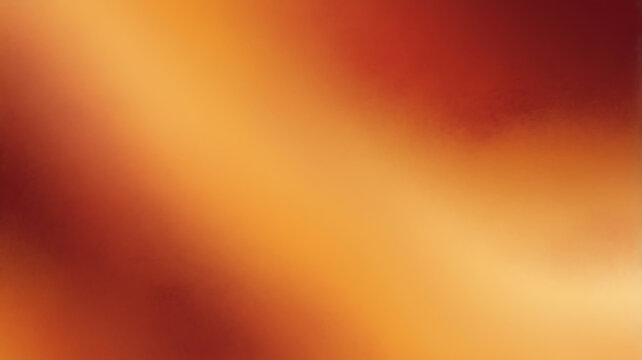 Orange amber copper gold bronze abstract background. Color gradient ombre blend. Soft blur smooth flow. Warm light glow shine shimmer metallic. Fiery bright rich vibrant. Noise grain texture mesh