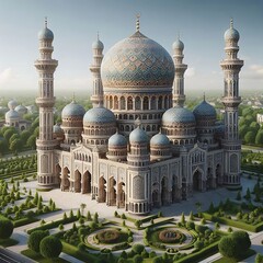 Grand Mosque Rendering Futuristic Mosque Design Grand Mosque 3D Render