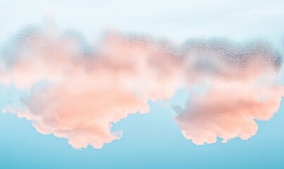 Fototapeta premium Pink cloudscape at sunset, peaceful sky backdrop for dreamy designs