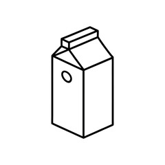 milk carton isolated on white