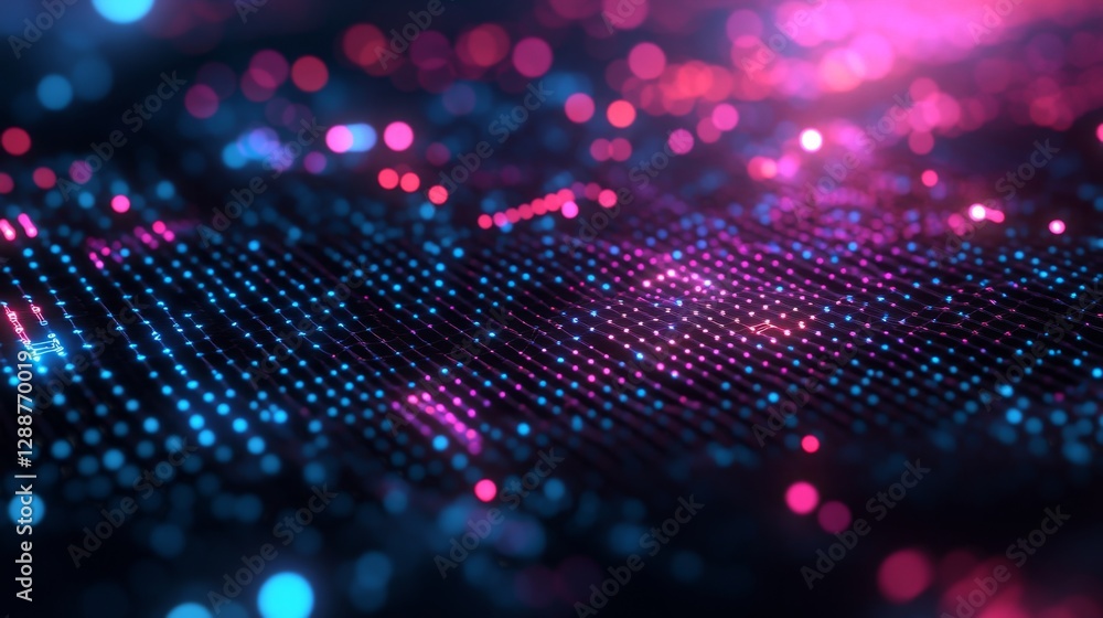 Aufkleber exploring semiconductor nanoparticles closeup view of innovative technology in science and industry
