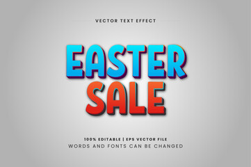 Easter Sale 3d Bold Text Effect Typography Design For Promotions