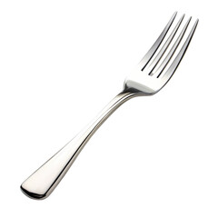 Elegant Stainless Steel Dinner Fork isolated on transparent background