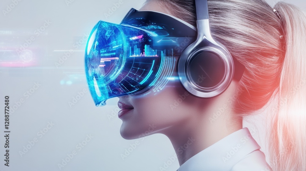 Poster enhancing communication ai robots and immersive visor experience