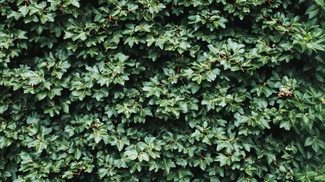 Lush green foliage covering a wall, creating a natural backdrop in an urban setting