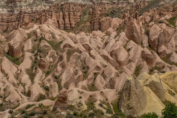 Cappadocia’s colorful rock formations, shaped by wind and water erosion, create a surreal landscape. Layers of volcanic rock reveal history, while valleys and cliffs form an awe-inspiring natural wond
