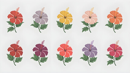 Obraz premium Popular design, flower with branches and leaves