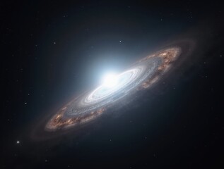 Illuminating view of a white dwarf star and its accretion disk