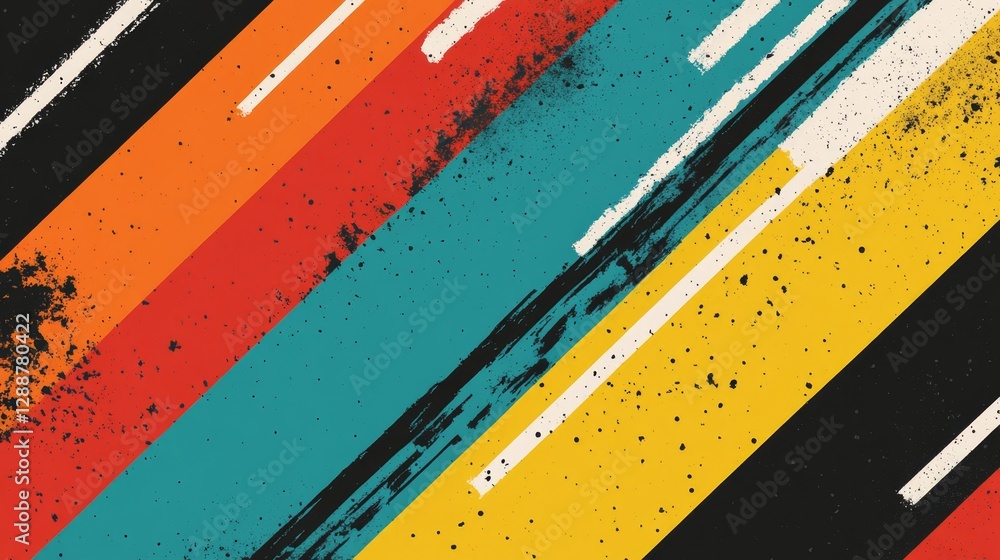 Poster creating modern designs with alternating diagonal patterns contemporary studio graphic art digital s