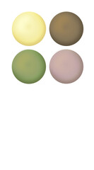 ４枚のクッキーのイラスト