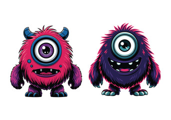 Adorable Kawaii Monster Illustrations: Vectors for Kids Fun 