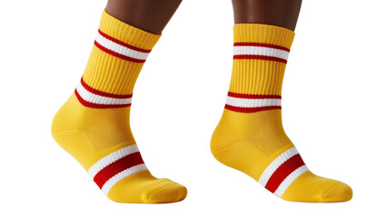 colorful socks on white background
