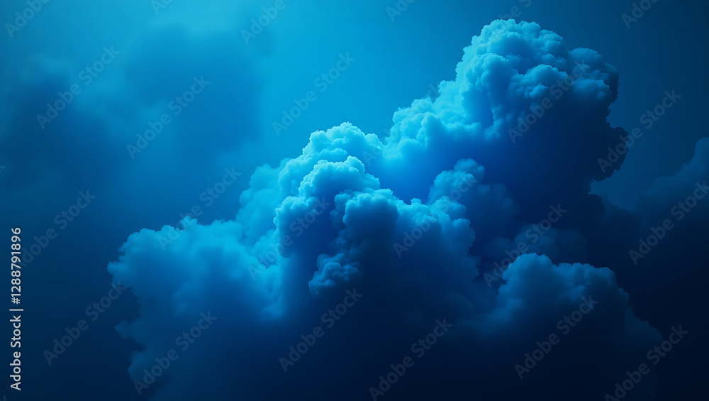 Aufkleber abstract blue background with white dot pattern and gradient texture - technology-inspired light and