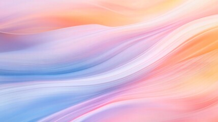 Obraz premium Calming Abstract Artwork with Sky Blue and Peach Lines