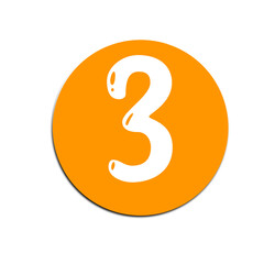 Number 1 Icon – Bold White Digit on Orange Circle