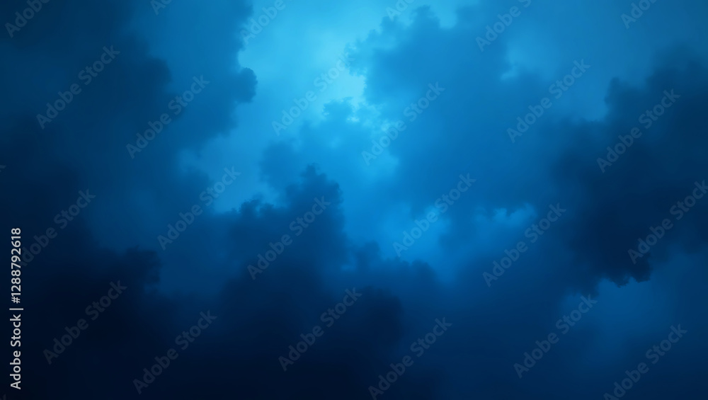 Poster abstract blue background with white dot pattern and gradient texture - technology-inspired light and