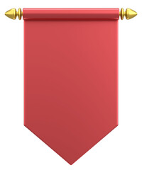 3D illustration of Pennant Flag.