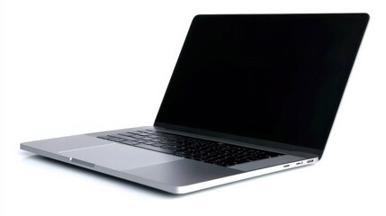 Modern Laptop With a Sleek Design Placed on a Clean White Surface. Generative AI