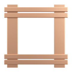 Picture frame. 3D frame. 3D illustration.