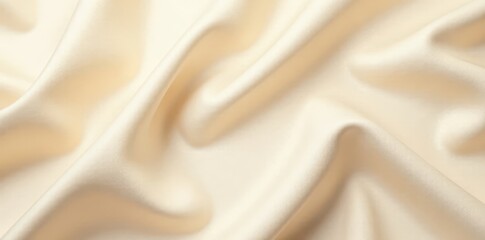 Obraz premium Elegant beige silk fabric, light cream backdrop Subtle sheen , fabric, sophisticated