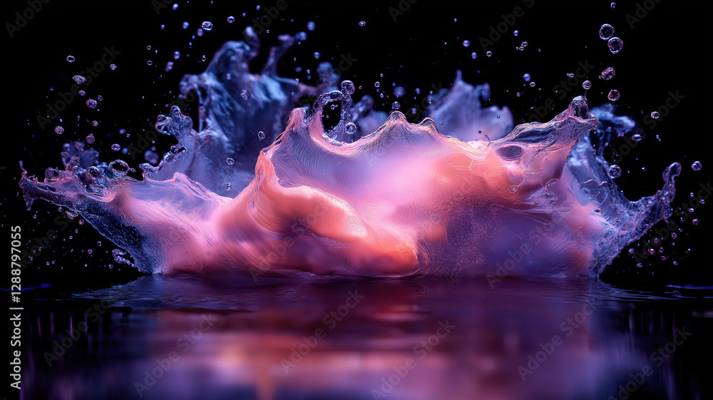 Poster eye-catching paint splash background in 8k resolution with smooth gradient and vivid color